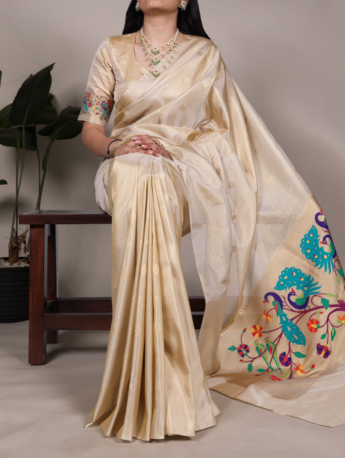 Tissue Silk Paithani Designer Sarees