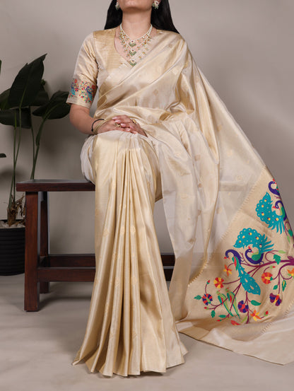 Tissue Silk Paithani Designer Sarees