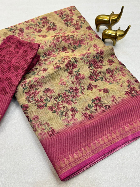 Erode Tissue Silk Sarees with Designer Borders