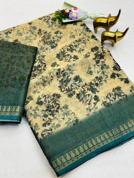 Erode Tissue Silk Sarees with Designer Borders