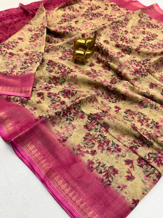 Erode Tissue Silk Sarees with Designer Borders