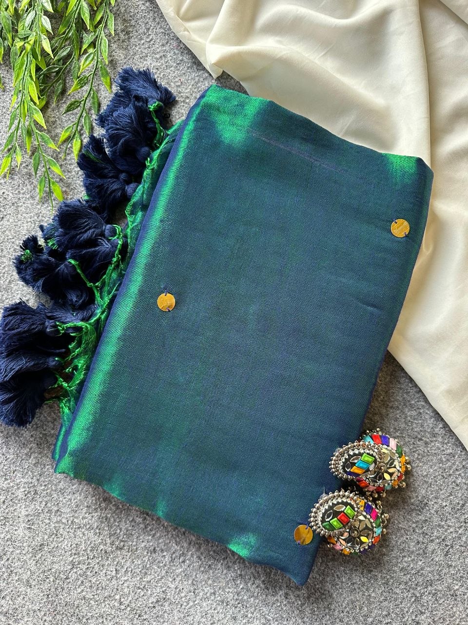 Raga Tissue Silk Sarees with Sequence Work