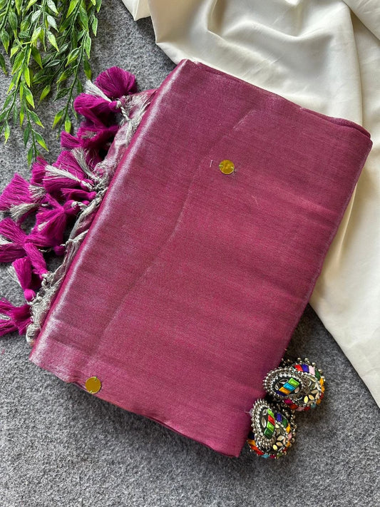 Raga Tissue Silk Sarees with Sequence Work