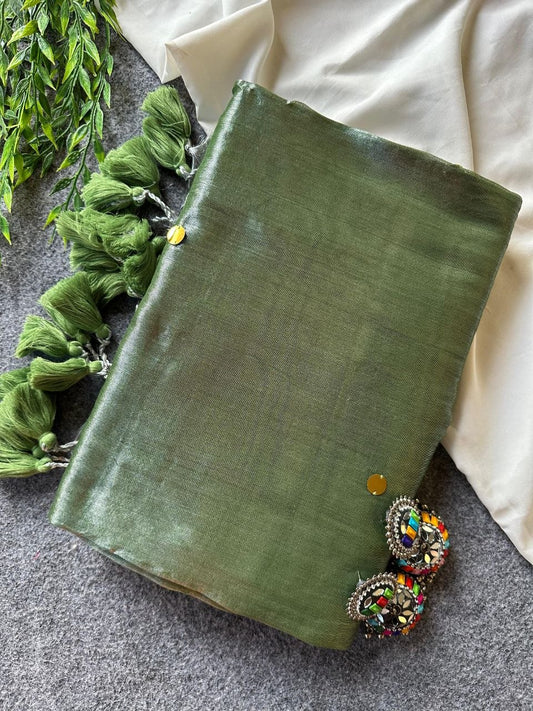 Raga Tissue Silk Sarees with Sequence Work