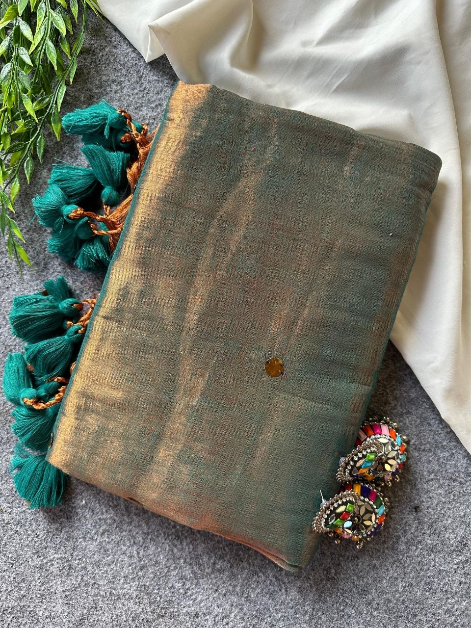 Raga Tissue Silk Sarees with Sequence Work