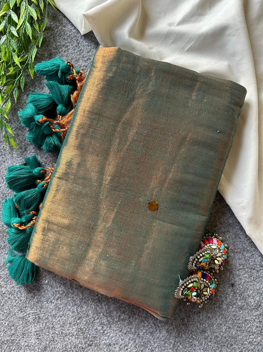 Raga Tissue Silk Sarees with Sequence Work