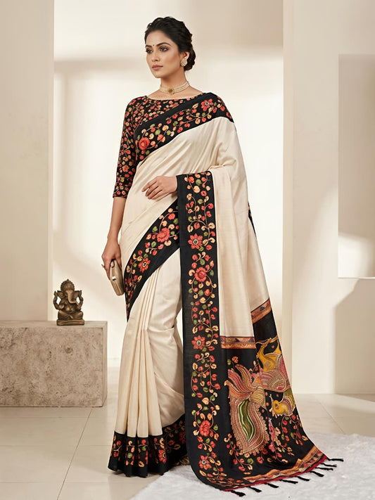 Semi Tussar Silk Sarees