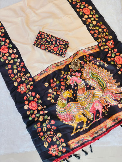 Semi Tussar Silk Sarees