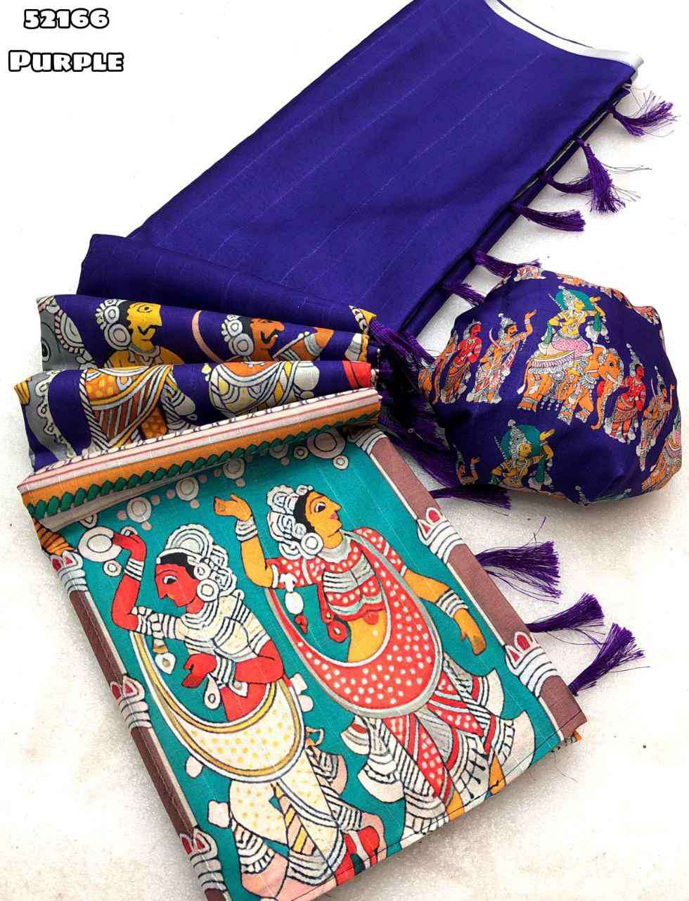 Semi Tussar Silk Sarees PURPLE
