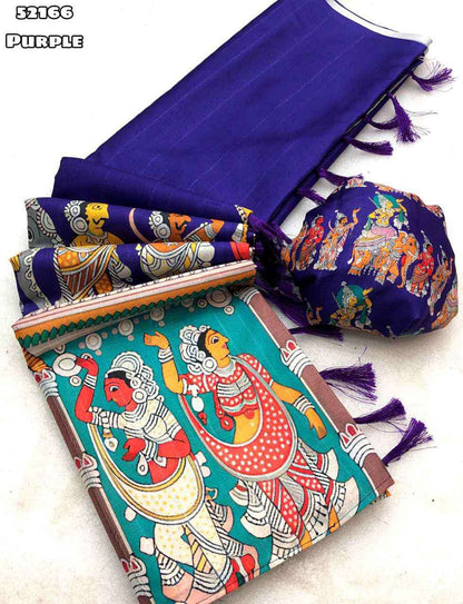 Semi Tussar Silk Sarees PURPLE