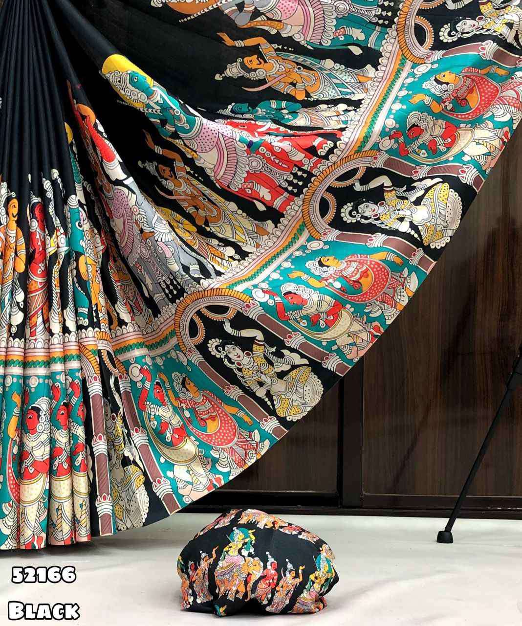Semi Tussar Silk Sarees BLACK