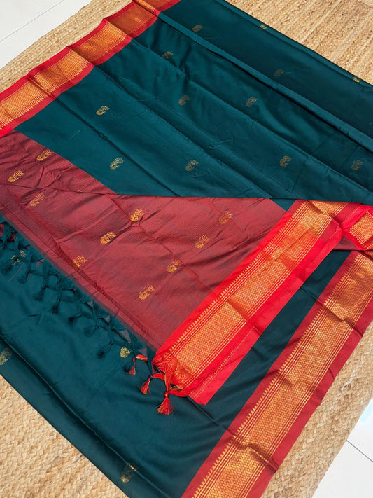 Cotton Silk Sarees with Jacquard Borders