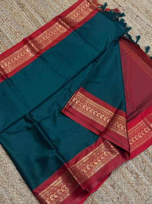 Cotton Silk Sarees with Jacquard Borders
