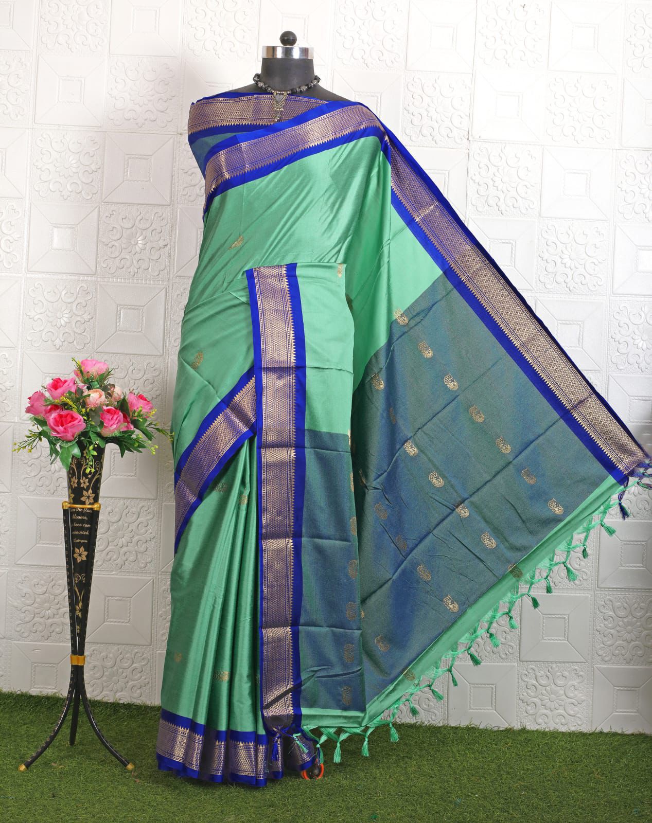 Cotton Silk Sarees with Jacquard Borders