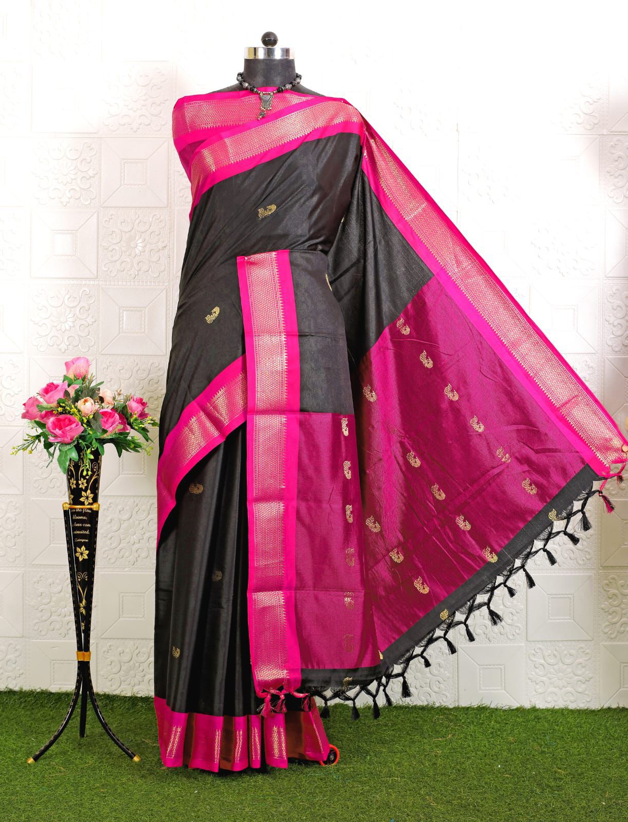 Cotton Silk Sarees with Jacquard Borders