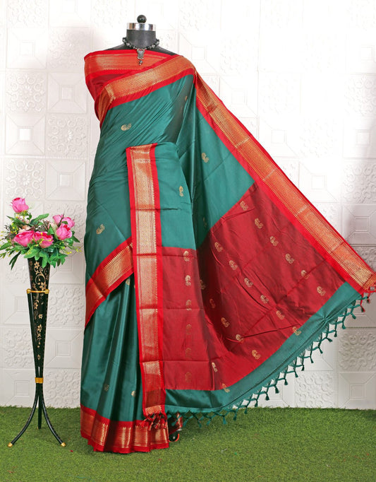 Cotton Silk Sarees with Jacquard Borders