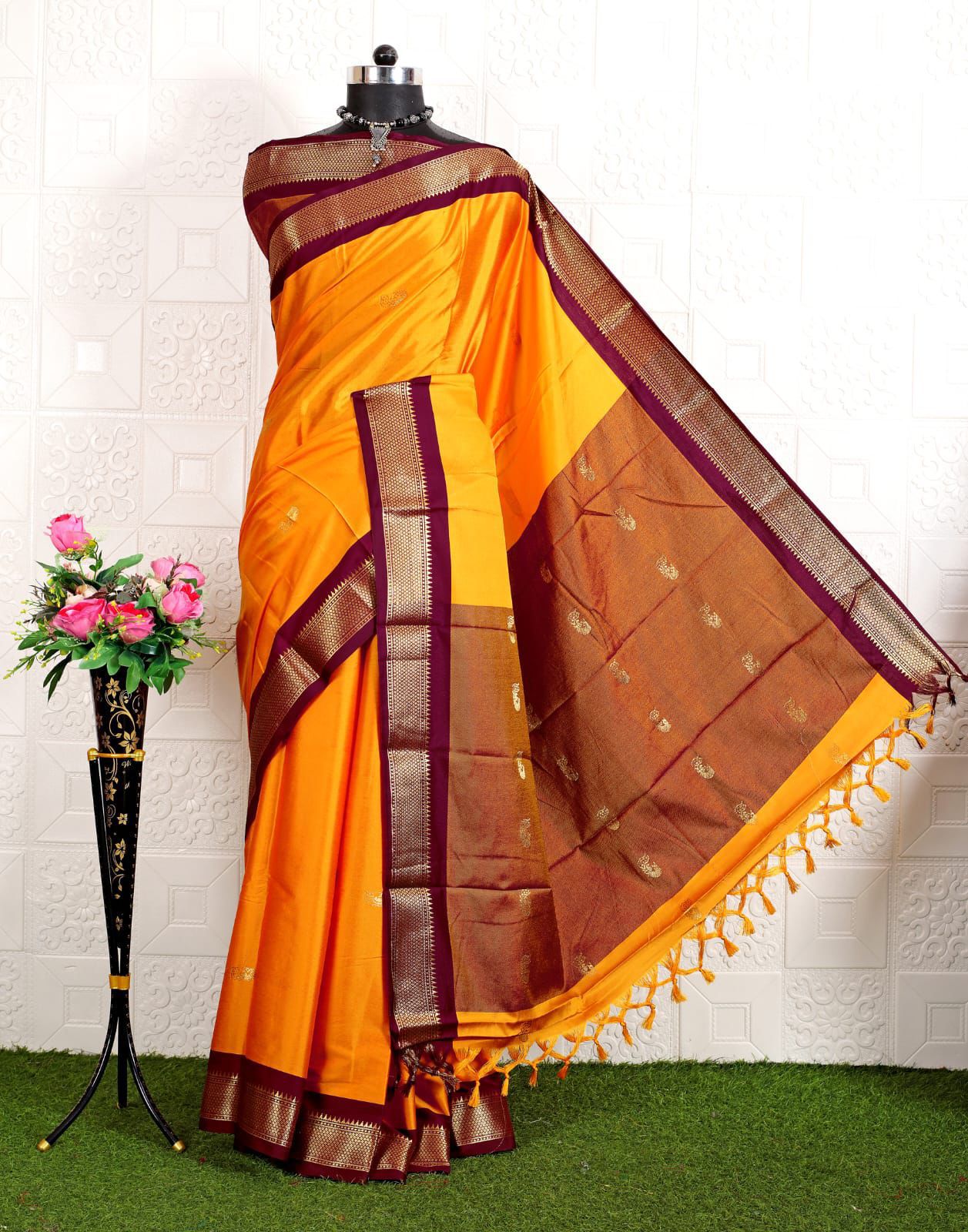 Cotton Silk Sarees with Jacquard Borders