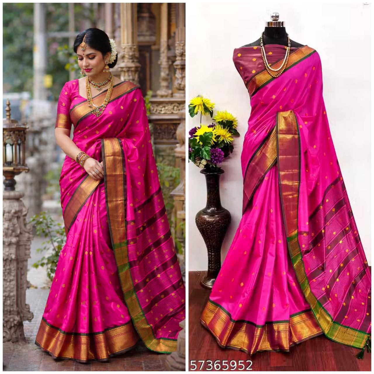 Cotton Silk Sarees with Jacquard Borders
