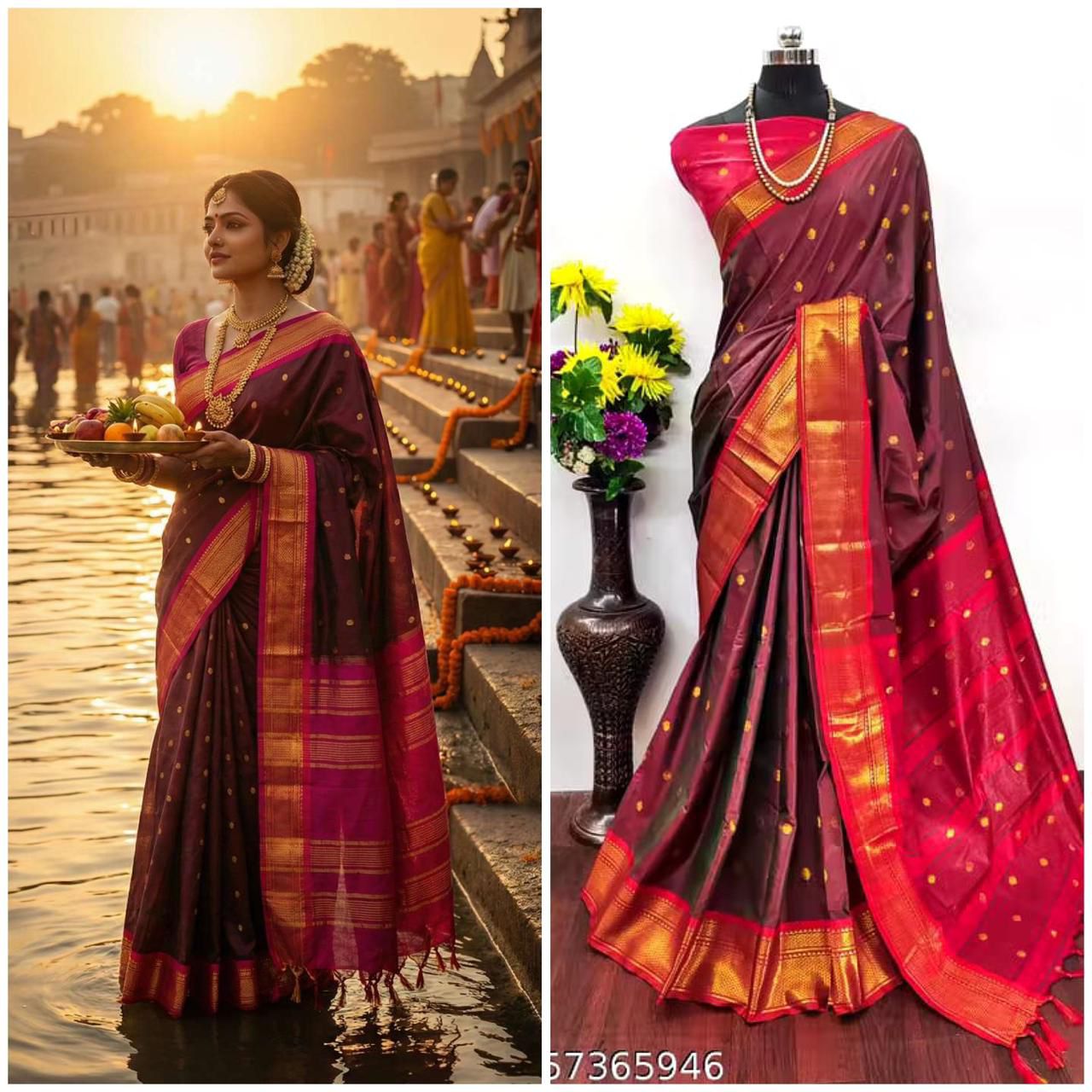 Cotton Silk Sarees with Jacquard Borders