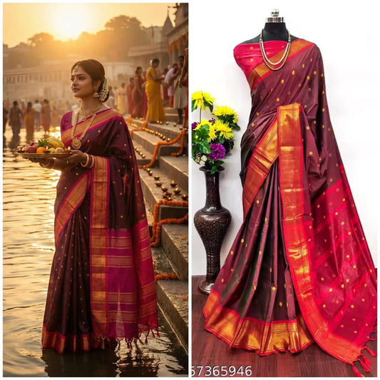 Cotton Silk Sarees with Jacquard Borders