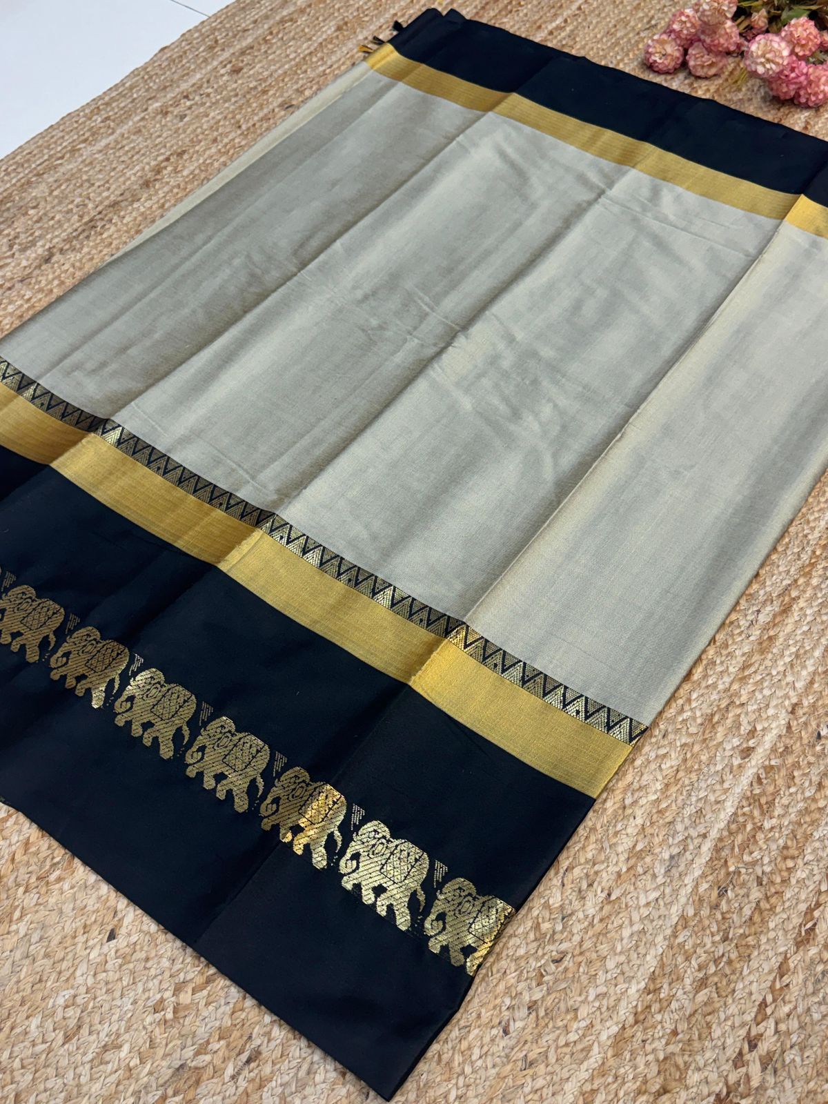 Cotton Silk Sarees with Jacquard Borders