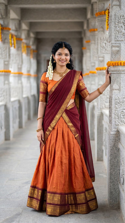 Kanchi Cotton Silk Lehenga Set