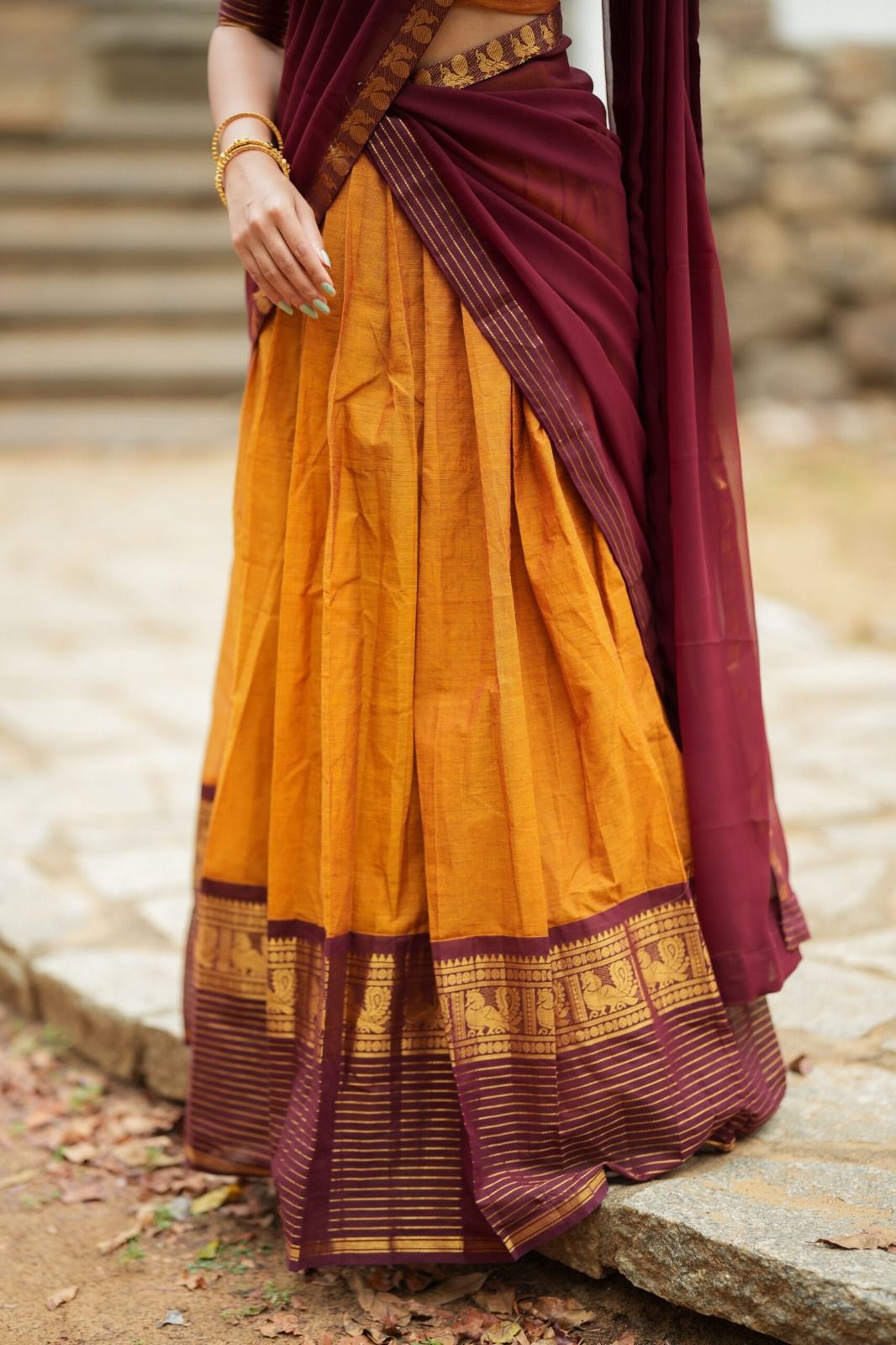 Kanchi Cotton Silk Lehenga Set