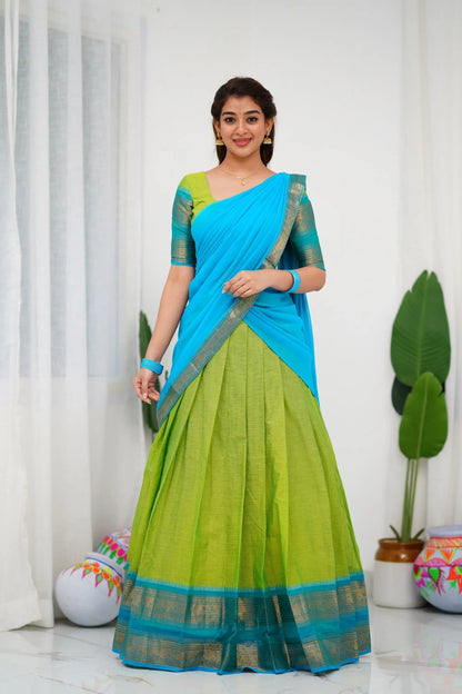 Kanchi Cotton Silk Lehenga Set
