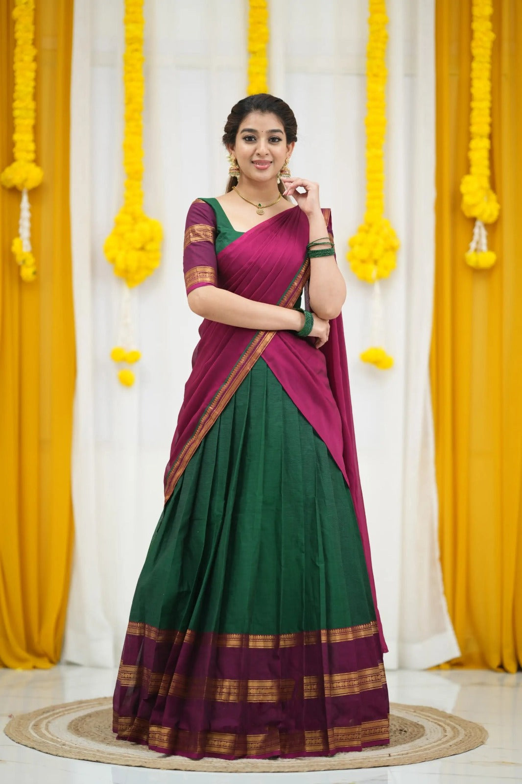 Kanchi Cotton Silk Lehenga Set