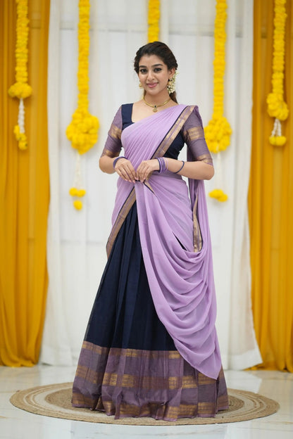 Kanchi Cotton Silk Lehenga Set
