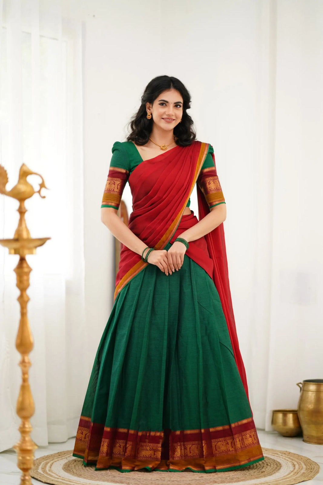 Kanchi Cotton Silk Lehenga Set