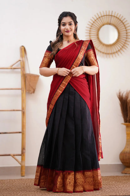 Kanchi Cotton Silk Lehenga Set
