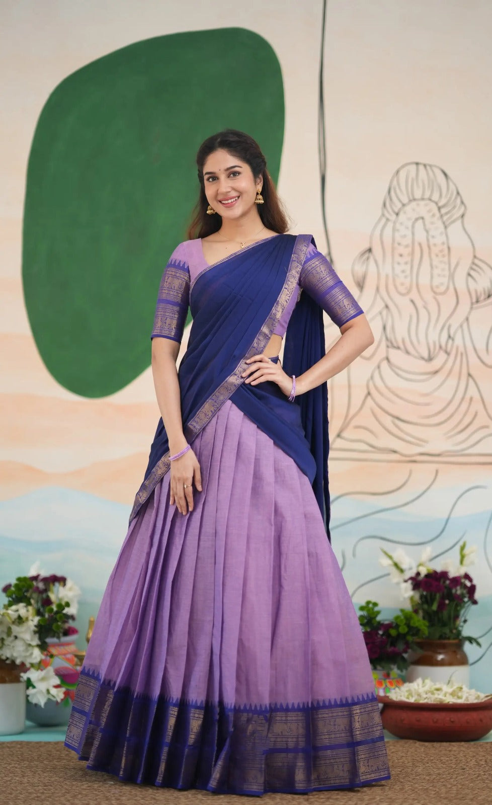 Kanchi Cotton Silk Lehenga Set