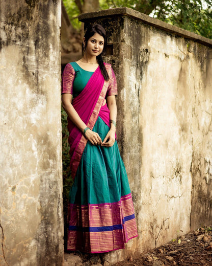 Kanchi Cotton Silk Lehenga Set