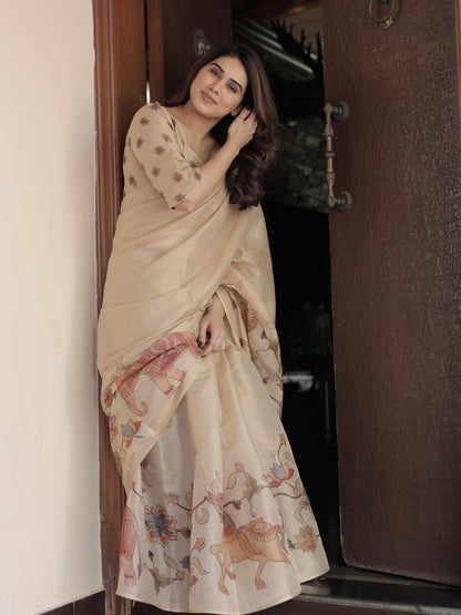 Linen Tissue Silk Saree – ₹999
