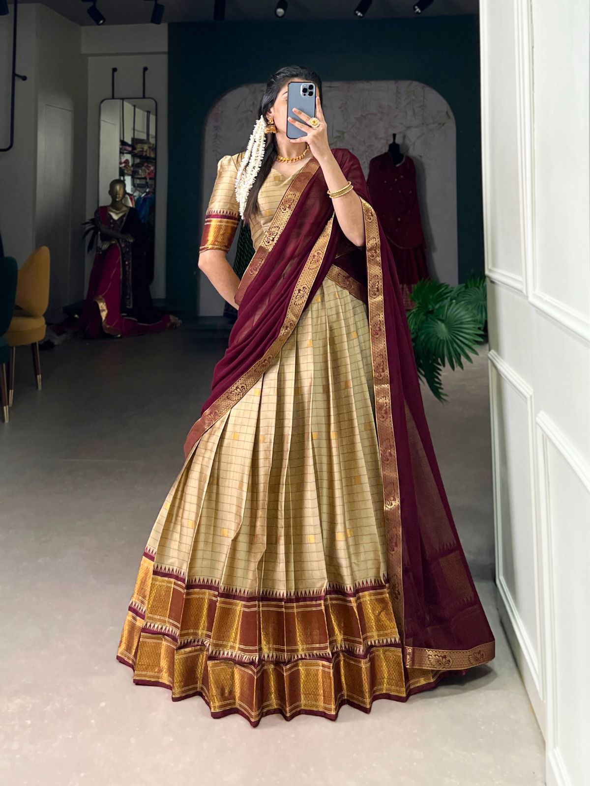 Cotton Silk Dhavani Collection – ₹1399