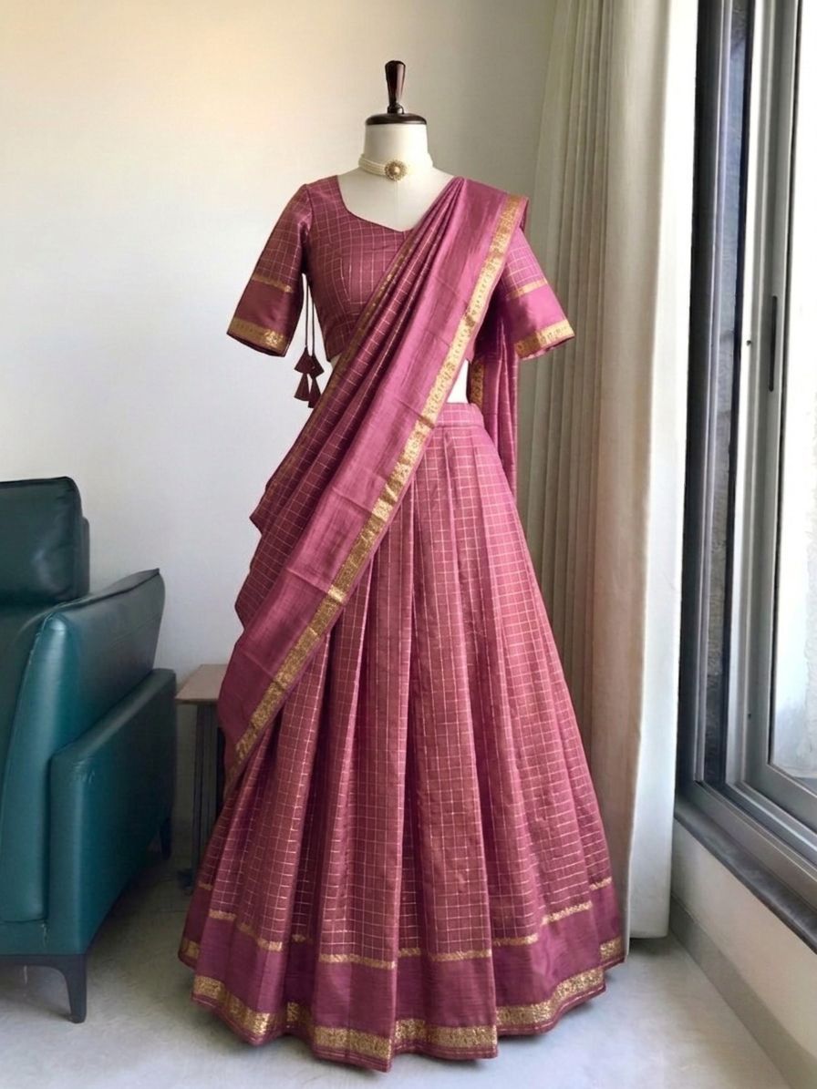 Georgette Viscose Skirt, Blouse & Dupatta Set – ₹1399