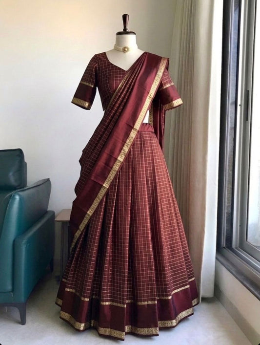Georgette Viscose Skirt, Blouse & Dupatta Set – ₹1399