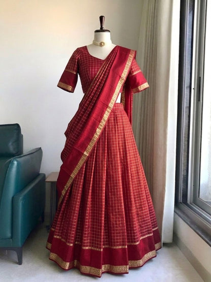 Georgette Viscose Skirt, Blouse & Dupatta Set – ₹1399