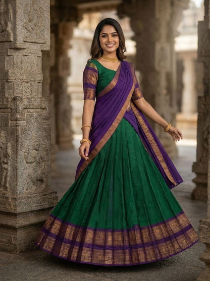 Georgette Viscose Skirt, Blouse & Dupatta Set – ₹1399