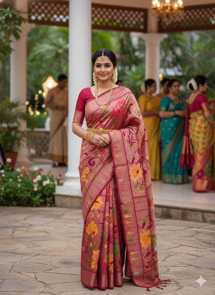 Tissue Paithani Silk Saree – ₹1450
