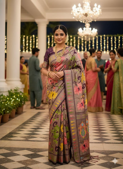 Tissue Paithani Silk Saree – ₹1450