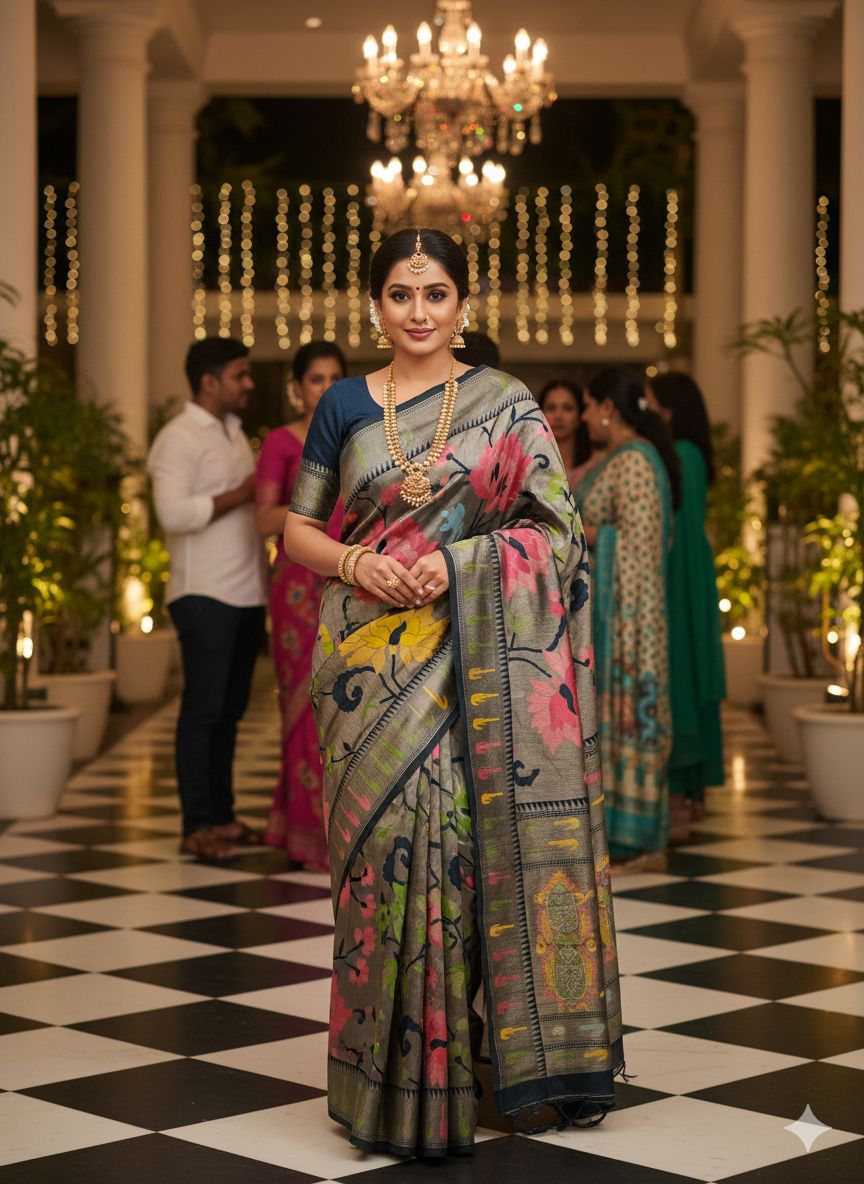 Tissue Paithani Silk Saree – ₹1450