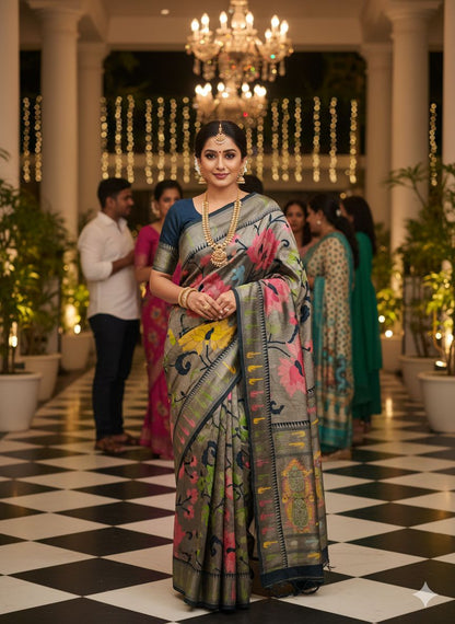 Tissue Paithani Silk Saree – ₹1450