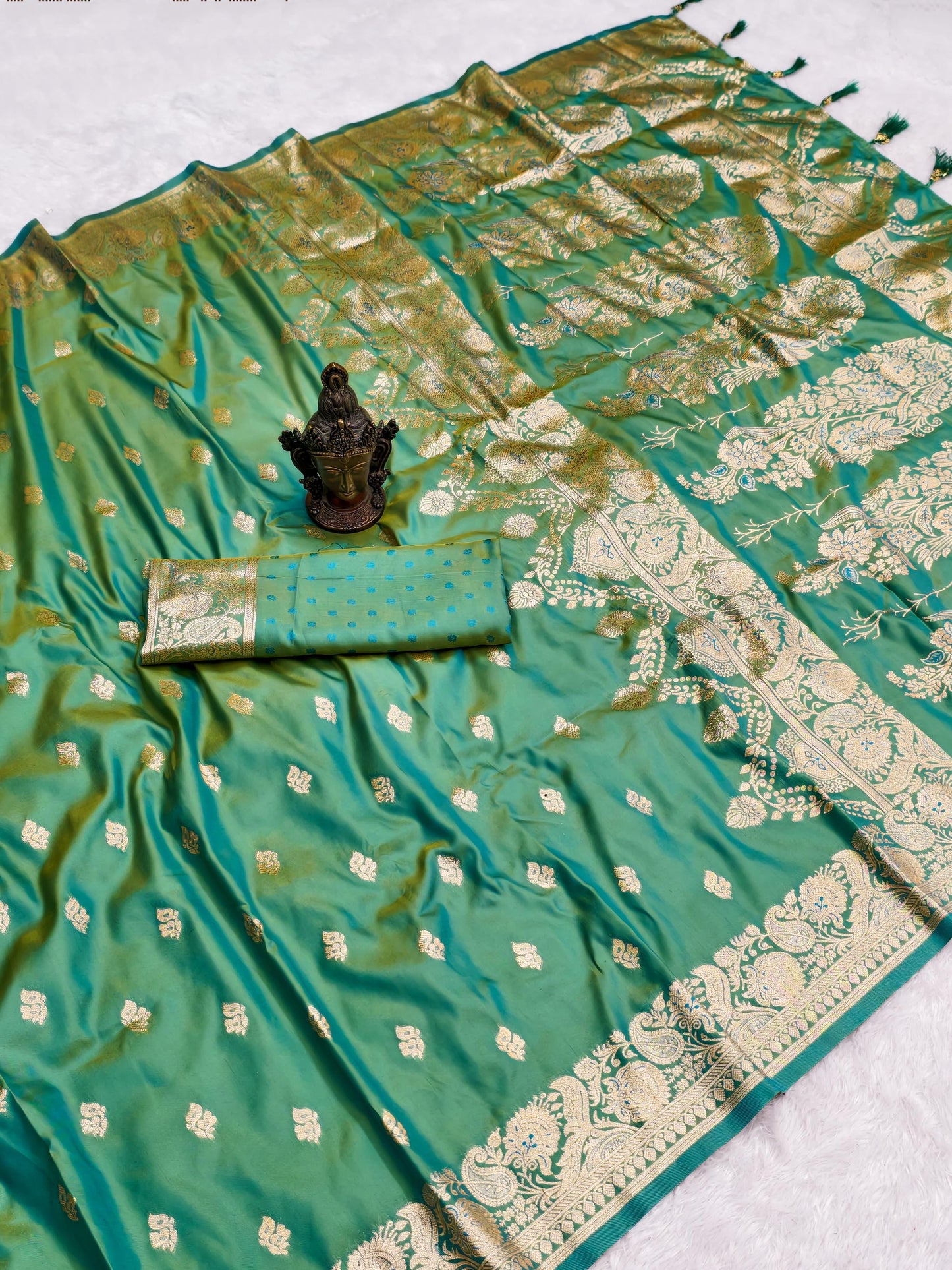 Soft Two Tone Silk Banarasi Weaving Saree – ₹1399