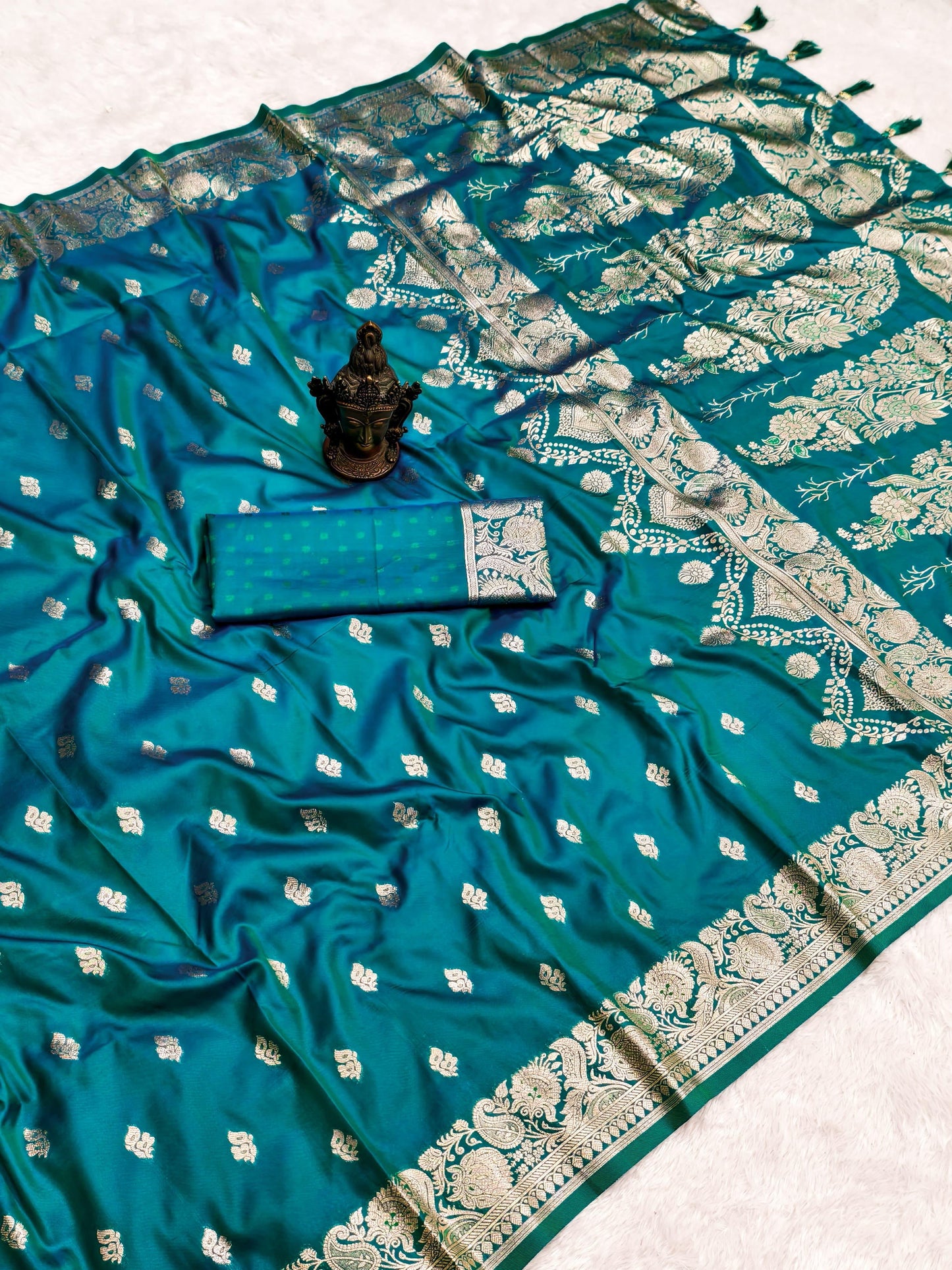Soft Two Tone Silk Banarasi Weaving Saree – ₹1399