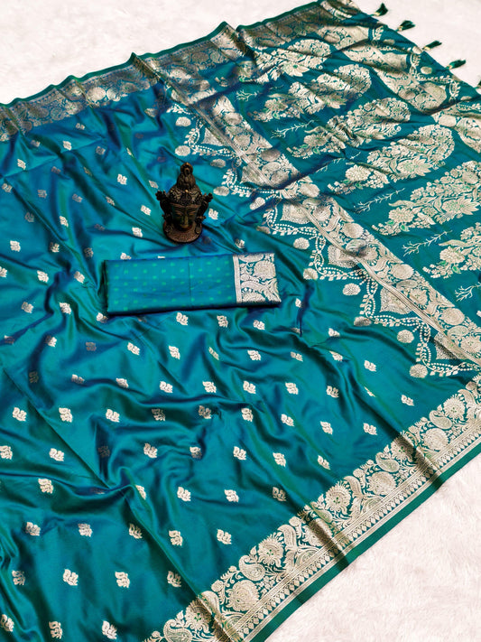 Soft Two Tone Silk Banarasi Weaving Saree – ₹1399
