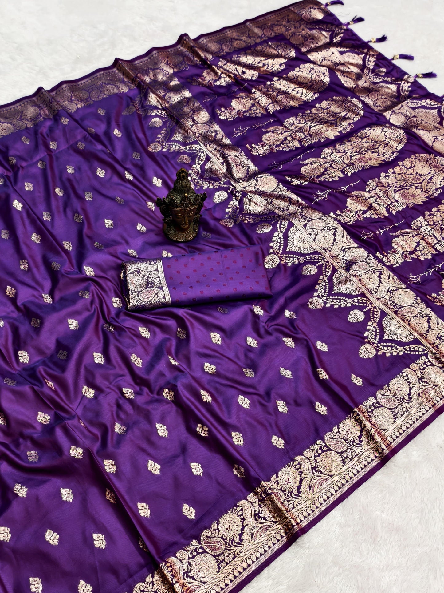 Soft Two Tone Silk Banarasi Weaving Saree – ₹1399
