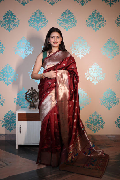Soft Semi Paithani Silk Saree – ₹950