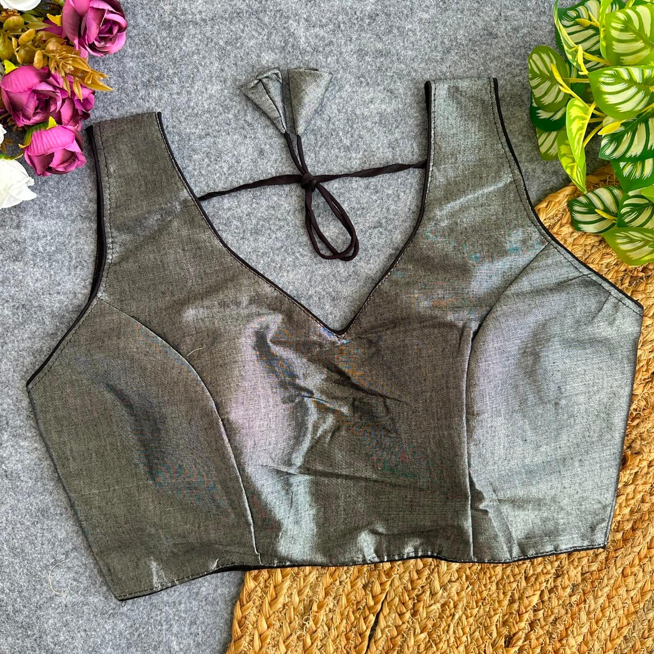 Soft South Tissue Silk Readymade Blouse – ₹499